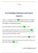 S-13 Standpipe Questions and Correct  Answers