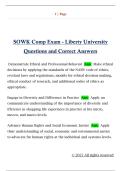 SOWK Comp Exam - Liberty University  Questions and Correct Answers