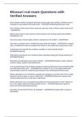 Missouri rcal exam Questions with Verified Answers