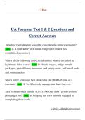 UA Foreman Test 1 & 2 Questions and  Correct Answers