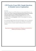CFP Practice Exam 2026&colon; Free Questions & Answers
