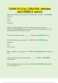 CIS105 ACTUAL  UPDATED   Questions  and CORRECT Answers