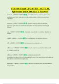 CIS 105 Word & Excel UPDATED    ACTUAL Questions and CORRECT  Answers