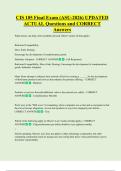 CIS 105 Final Exam &lpar;ASU-2026&rpar; UPDATED    ACTUAL Questions and CORRECT  Answers