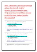 Texas Esthetician Licensing Exam With Actual Questions & Verified Answers&comma;Plus Rationales&sol;Expert Verified For Guaranteed Pass Graded A&plus;&sol;2026 &sol;Latest Update&sol;Instant Download Pdf
