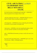CIVIL AIR PATROL LEADERSHIP TEST BILLY MITCHELL EXAM QUESTIONS AND ANSWERS 2025