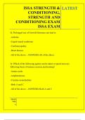 ISSA STRENGTH & CONDITIONING&comma; STRENGTH AND CONDITIONING EXAM ISSA EXAM  QUESTIONS AND ANSWERS 2025