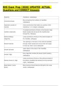 RHS Exam Prep &lpar;2026&rpar; UPDATED  ACTUAL   Questions and CORRECT Answers