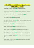 ATR 257 Exam 1 ACTUAL    Questions and  CORRECT Answers 