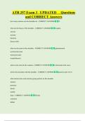 ATR 257 Exam 3   UPDATED     Questions  and CORRECT Answers