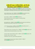 ATR 257 test 1 UPDATED   ACTUAL   Questions and CORRECT Answers