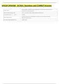ATR 257 UPDATED   ACTUAL  Questions and CORRECT Answers