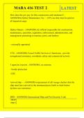 MARA 416 TEST 2 QUESTIONS AND ANSWERS 2025