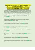  BIO 116 Bundled Exam Questions WITH  CORRECT Answers