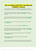 Bio 111 midterm UPDATED  Questions and   CORRECT Answers