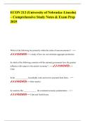 ECON 212 &lpar;University of Nebraska&ndash;Lincoln&rpar; &ndash; Comprehensive Study Notes & Exam Prep 2025