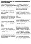 ATI Intro to Pharm&colon; Pain and Inflammation Test Questions and Answers Graded A&plus;