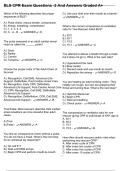 BLS CPR Exam Questions -2 And Answers Graded A&plus;