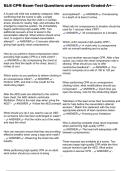 BLS CPR Exam Test Questions and answers Graded A&plus;
