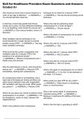 BLS for Healthcare Providers Exam Questions and Answers Graded A&plus;