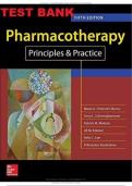 Test Bank &ndash; Pharmacotherapy&colon; Principles and Practice &lpar;5th Edition&comma; by Marie A&period; Chisholm-Burns et al&period;&rpar; &ndash; Verified Complete Edition with Correct Answers