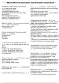 BLS-CPR Test Questions and Answers Graded A&plus;