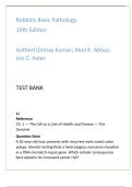 Robbins Basic Pathology 10th Ed. — Complete Test Bank | 20 MCQs/Chapter, Answers & Rationales — Pathophysiology Exam Prep