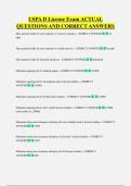 USPA D License Exam ACTUAL  QUESTIONS AND CORRECT ANSWERS