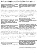 Heart Code BLS Test Questions and Answers Rated A