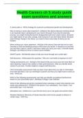 Health Careers ch 5 study guide exam questions and answers