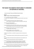 test bank for genetics from genes to genomes 6th edition by hartwell