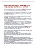 DOCKING CLINIC ASA 118 EXAM QUESTIONS  AND ANSWERS VERIFIED 100&percnt; CORRECT 