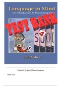 Test bank for the language in mind 2nd edition an introduction to psycholinguistics by julie sedivy