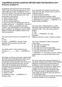 Legal-Ethics practice questions &lpar;NCLEX style&rpar; Test Questions and Answers Graded A&plus;