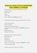 NCMA ch 1 Exam ACTUAL QUESTIONS  AND CORRECT ANSWERS