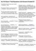 Nu 131 Exam 1 Test Questions and Answers Graded A&plus;