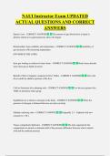 NAUI Instructor Exam UPDATED  ACTUAL QUESTIONS AND CORRECT  ANSWERS
