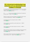 TPC 210 electrical troubleshooting Exam  UPDATED ACTUAL QUESTIONS AND  CORRECT ANSWERS