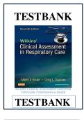 Wilkins' Clinical Assessment in Respiratory Care 7th Edition Heuer Test Bank &vert; Complete Chapter 1-13 Q&A &vert; Instant Access