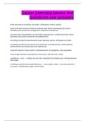 Career planning basics test questions and answers