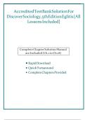 Discover Sociology&comma; 5th Edition Eglitis &ndash; Accredited Test Bank & Complete Chapter Solutions &lpar;Chapters 1-18&rpar;