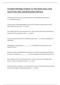 Campbell Biology Chapter 12 Test Bank exam with QUESTION AND ANSWER100&percnt;VERIFIED