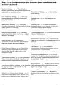 WGU C236 Compensation and Benefits Test Questions and Answers Rated A