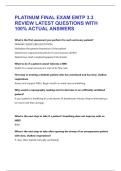 PLATINUM FINAL EXAM EMTP 3&period;3 REVIEW LATEST QUESTIONS WITH 100&percnt; ACTUAL ANSWERS