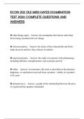 ECON 202 OLE MISS HAYES EXAMINATION TEST 2026 COMPLETE QUESTIONS AND ANSWERS
