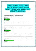 FLORIDA 4-40 TEST EXAM QUESTIONS & ANSWERS &vert; LATEST ALREADY GRADED A&plus; UPDATE 2025&vert;2026