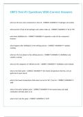 OBT3 Test -1 Questions With Correct Answers&period;