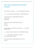 OBT 3 EXAM QUESTIONS WITH CORRECT ANSWERS