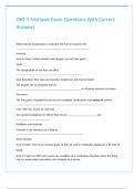OBT-3 Mohawk Exam Questions With Correct Answers