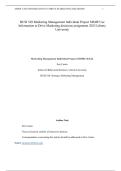 BUSI 520 Marketing Management Individual Project MMIP Use Information to Drive Marketing decisions assignment 2025 Liberty University